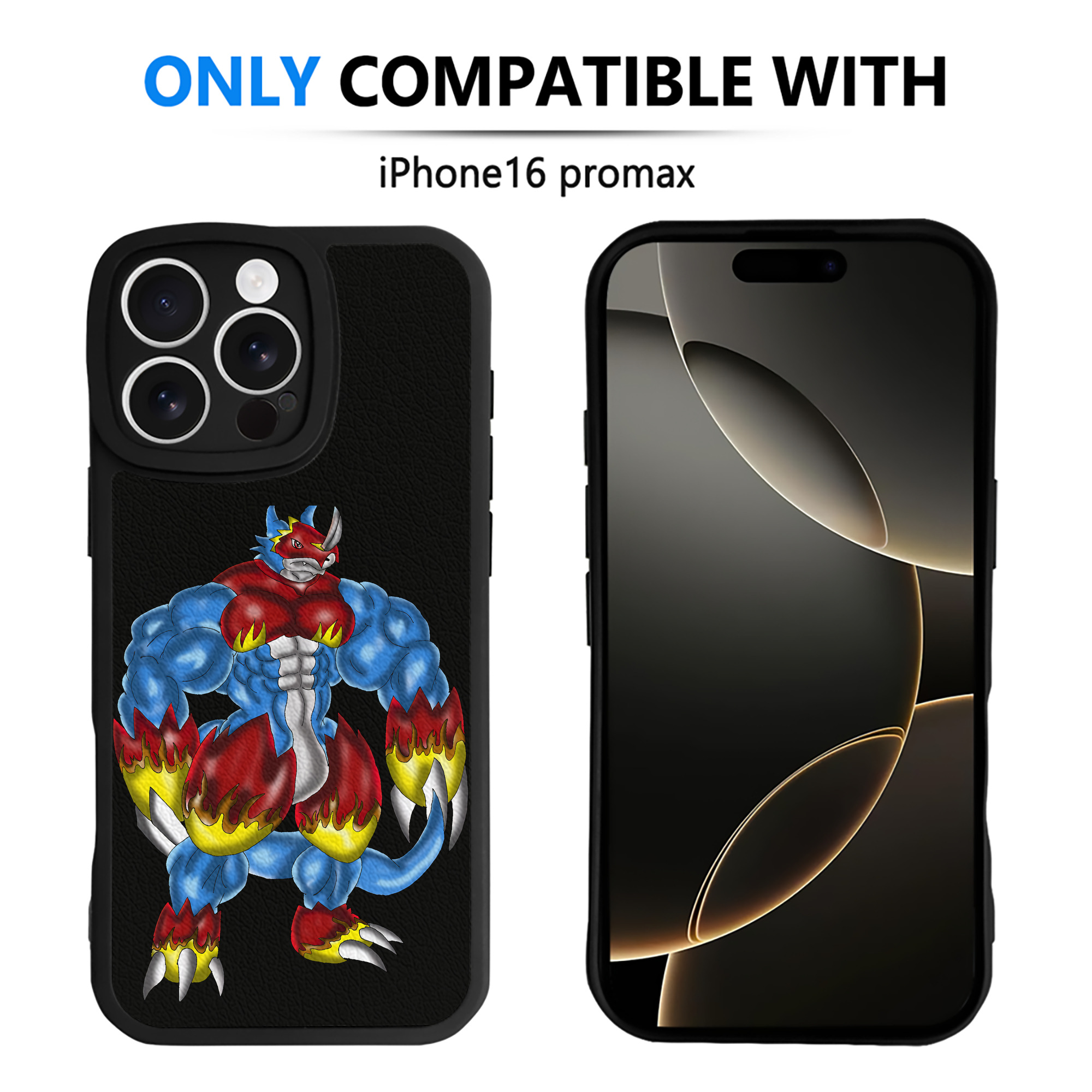 （画像用） Digimon デジタルモンスター/デジモン 【iPhone 16シリーズ対応】シリコンスマホケース（レザー調） 材質：シリコン